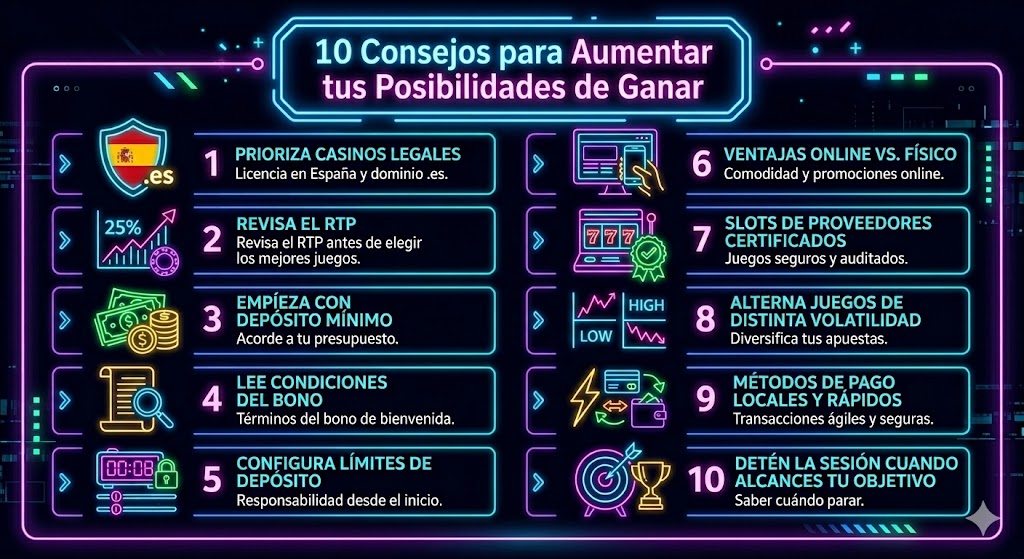 Casinos online en Espana - Consejos para Aumentar tus Posibilidades de Ganar